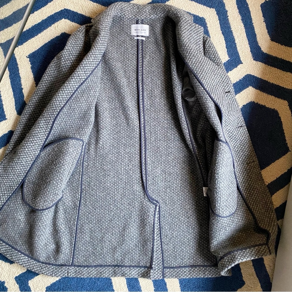 🩶 PLUS TALL WOOL & CO GREY CLASSIC WOOL BLEND WINTER COAT! - Picture 9 of 16
